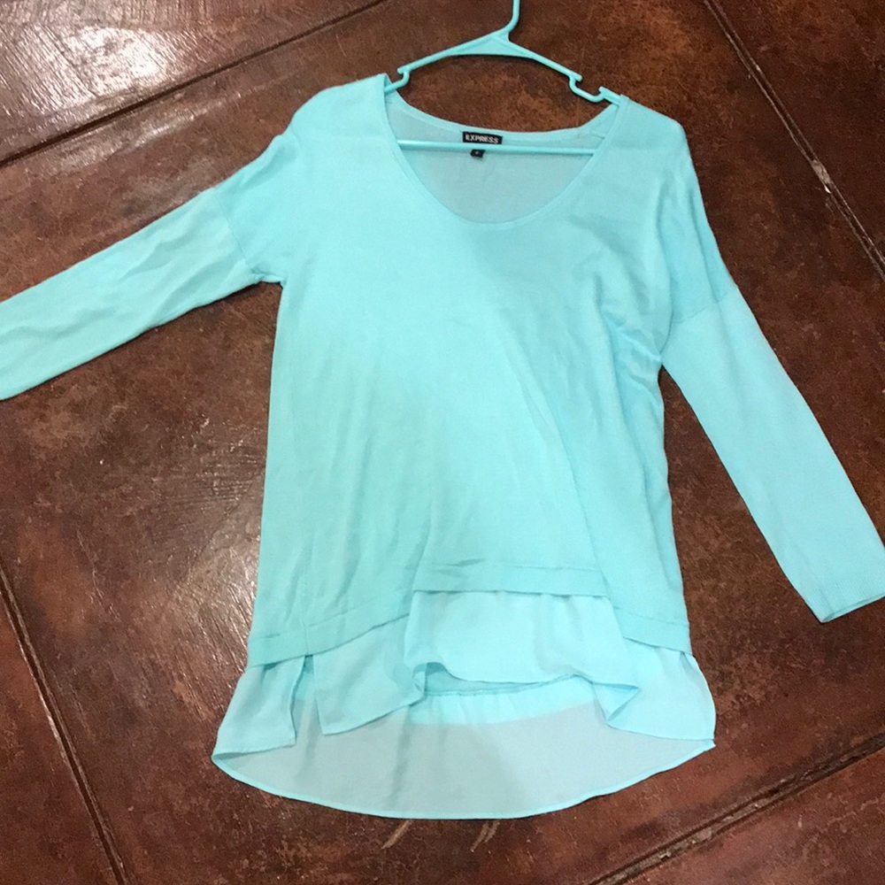 Mid Sleeve Formal Turquoise Shirt